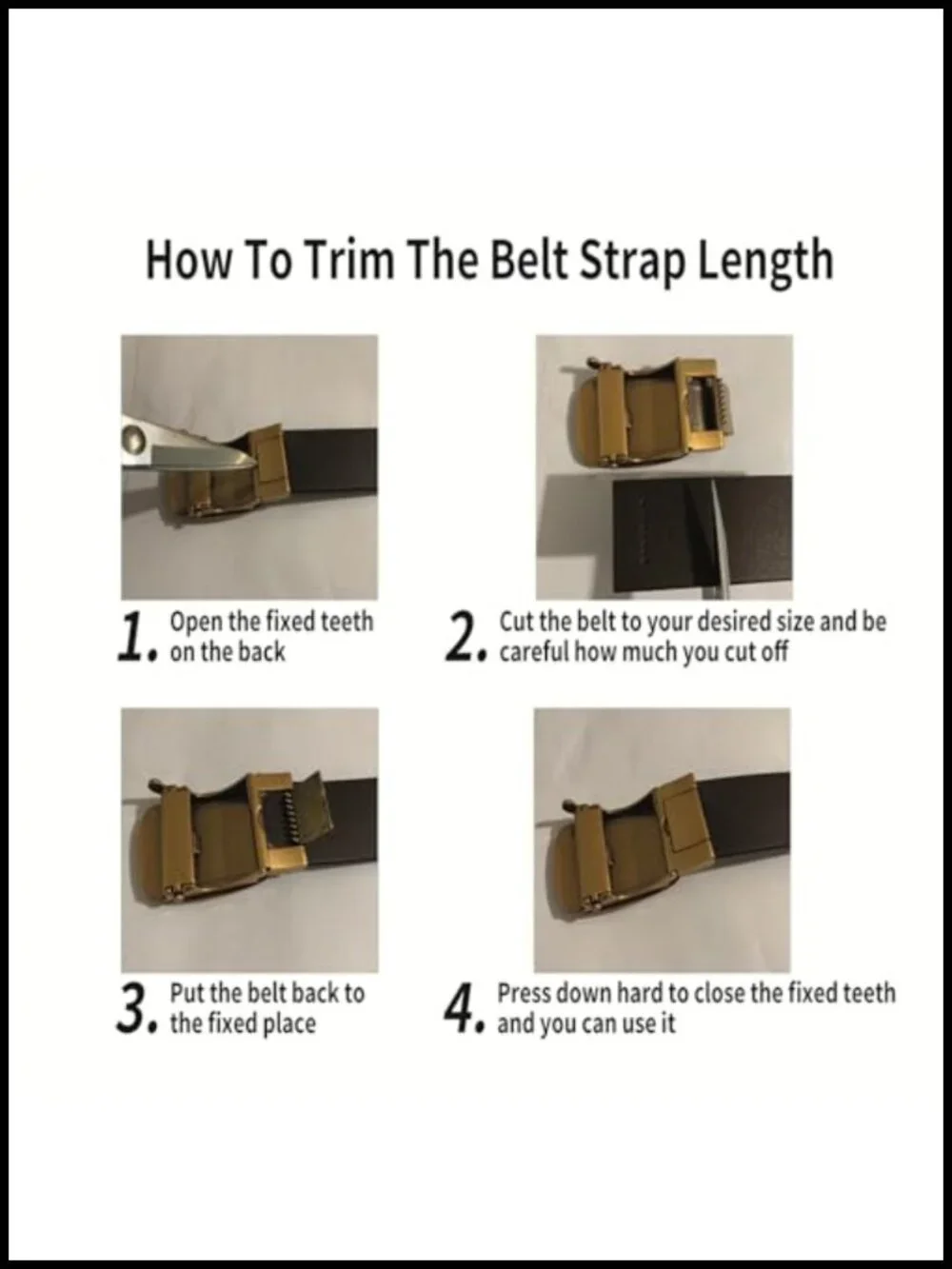 Men's Genuine Leather Ratchet Belt with 3D Eagle Sliding Buckle
